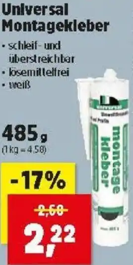 Thomas Philipps Universal Montagekleber Angebot