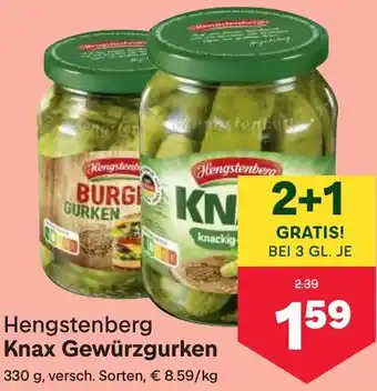 MPreis Hengstenberg Knax Gewürzgurken Angebot