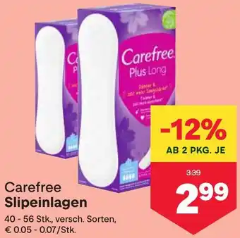 MPreis Carefree Slipeinlagen Angebot