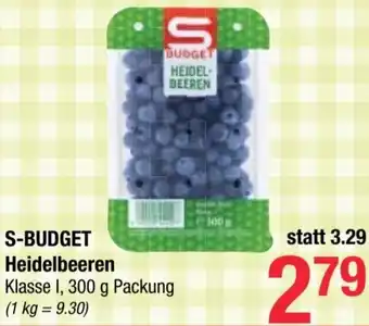 Maximarkt S-BUDGET Heidelbeeren Angebot