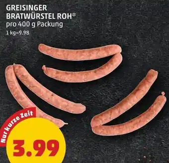 PENNY GREISINGER BRATWÜRSTEL ROH Angebot