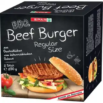 Spar Spar BBQ Beef Burger Regular Size SPAR 2 Stück 1 Packung Angebot