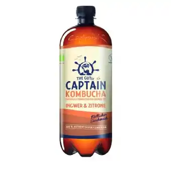 Eurospar The GUTsy Captain Kombucha Himbeere oder Ingwer/Lemon EUROSPAR 1 Liter 1 Flasche Angebot