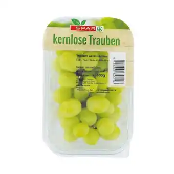 Spar Fruchtig-süße Trauben kernlos weiß oder rot/blau SPAR 500 Gramm 1 Packung Angebot