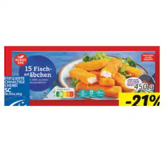 Lidl Ocean Sea MSC Fischstäbchen, Lidl 450 Gramm 1 Packung Angebot