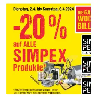 Maximarkt 20% auf ALLE SIMPEX Produkte Maximarkt Angebot