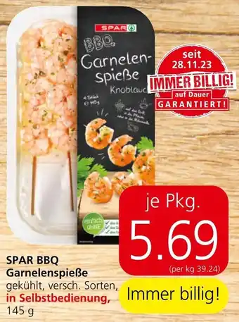 Spar Spar BBQ Garnelenspieße 145g Angebot