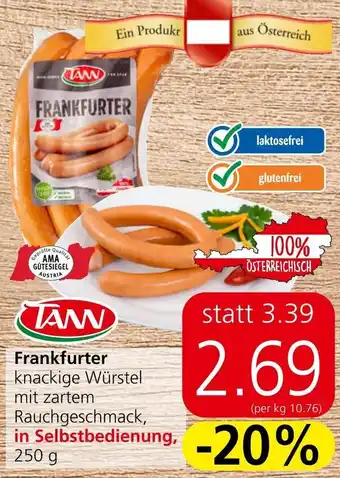 Spar Frankfurter 250g Angebot