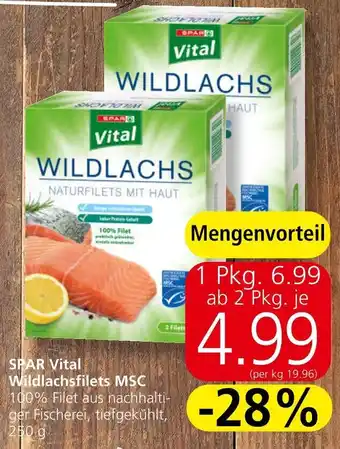 Spar SPAR Vital Wildlachsfilets Angebot