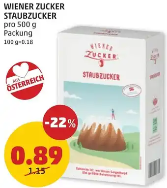 PENNY WIENER ZUCKER STAUBZUCKER 500g Angebot