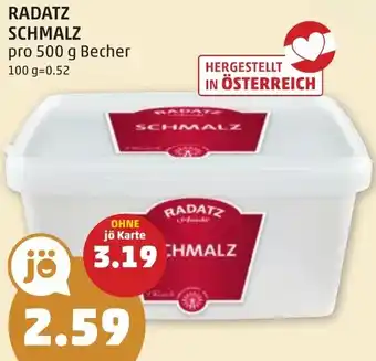 PENNY RADATZ SCHMALZ 500g Angebot