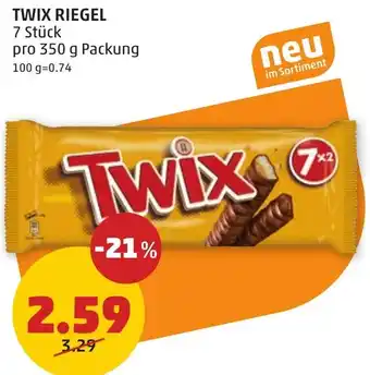 PENNY TWIX RIEGEL 350g Angebot