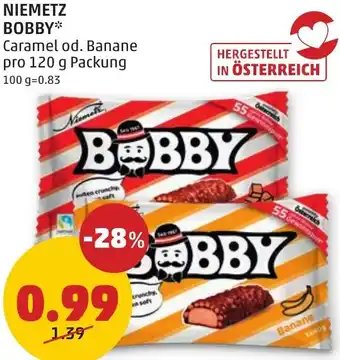 PENNY NIEMETZ BOBBY Caramel od. Banane 120 g Angebot
