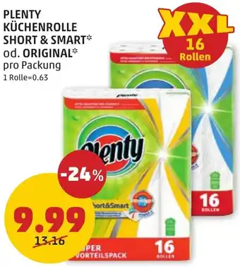 PENNY PLENTY KÜCHENROLLE SHORT & SMART od. ORIGINAL Angebot