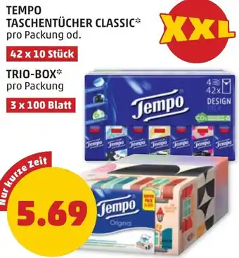 PENNY TEMPO TASCHENTÜCHER CLASSIC Angebot