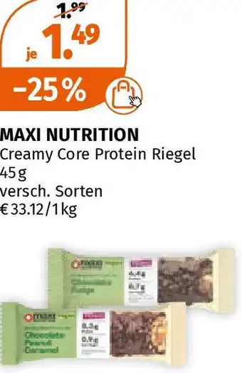 Müller MAXI NUTRITION Creamy Core Protein Riegel 45g Angebot