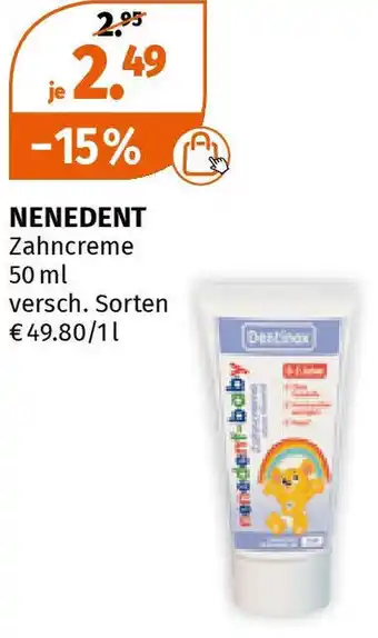 Müller NENEDENT Zahncreme 50 ml Angebot