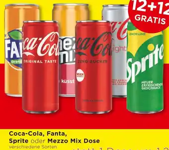 Unimarkt Coca-Cola, Fanta, Sprite oder Mezzo Mix Dose Angebot