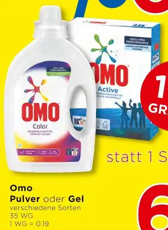 Unimarkt Omo Pulver oder Gel Angebot