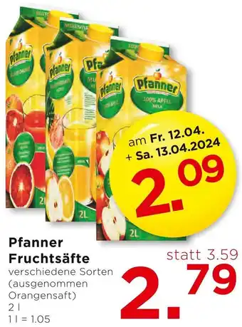 Unimarkt Pfanner Fruchtsäfte Angebot