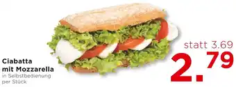 Unimarkt Ciabatta mit Mozzarella Angebot