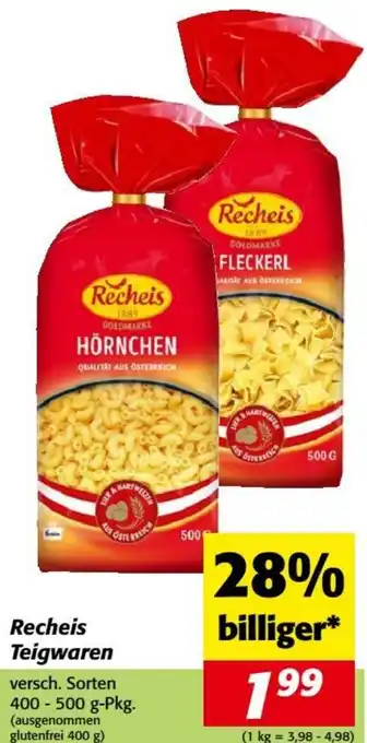 Nah&Frisch Recheis Teigwaren Angebot