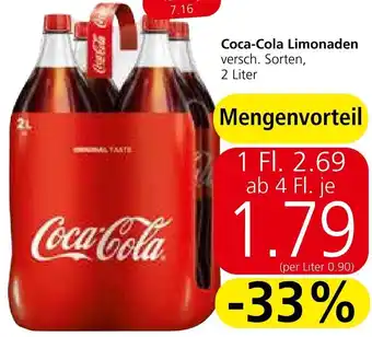 Spar Coca-Cola Limonaden Angebot