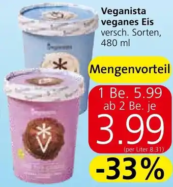 Spar Veganista veganes Eis Angebot