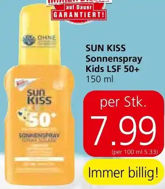 Spar SUN KISS Sonnenspray Kids LSF 50+ 150 ml Angebot