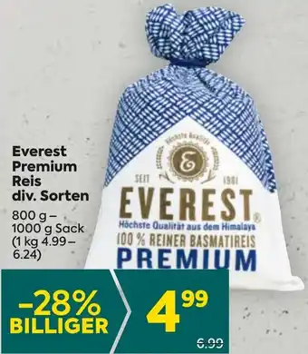 Billa Everest Premium Reis Angebot