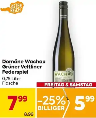 Billa Domäne Wachau Grüner Veltliner Federspiel Angebot