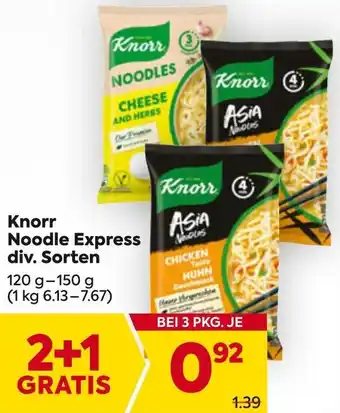 Billa Knorr Noodle Express Angebot