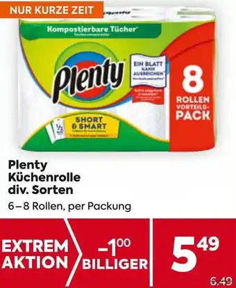 Billa Plenty Küchenrolle Angebot