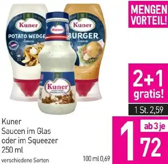 Sutterlüty Kuner Saucen im Glas oder im Squeezer 250 ml Angebot