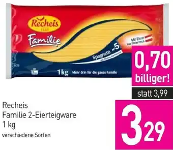 Sutterlüty Recheis Familie 2-Eierteigware 1 kg Angebot