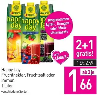 Sutterlüty Happy Day Fruchtnektar, Fruchtsaft oder Immun 1 Liter Angebot