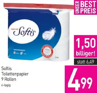 Sutterlüty Softis Toilettenpapier 9 Rollen Angebot