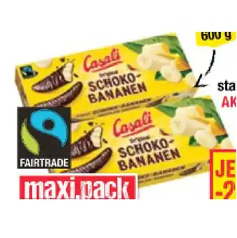 Maximarkt Casali Schokobananen Maximarkt 600 Gramm 1 Packung Angebot