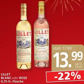 SPAR Gourmet LILLET BLANC oder ROSE Angebot