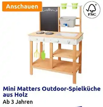 Action Mini Matters Outdoor-Spielküche aus Holz Angebot