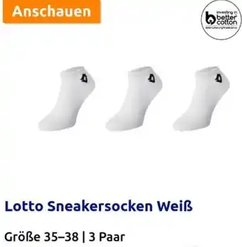 Action Lotto Sneakersocken Weiß Angebot