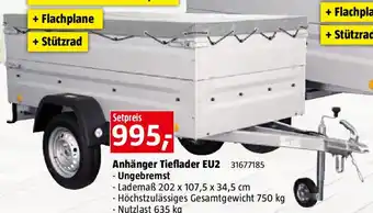 Bauhaus Anhänger Tieflader EU2 Angebot