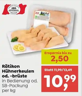 ADEG Rätikon Hühnerkeulen od. -brüste Angebot