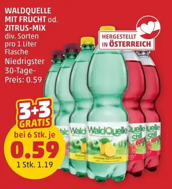 WALDQUELLE MIT FRUCHT od. ZITRUS-MIX 1L
