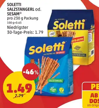 PENNY SOLETTI SALZSTANGERL od. SESAM 230g Angebot