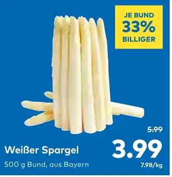 T&G Weißer Spargel 500g Angebot