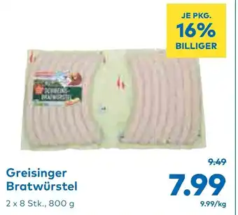 T&G Greisinger Bratwürstel 800g Angebot