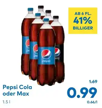 T&G Pepsi Cola oder Max 1.5L Angebot