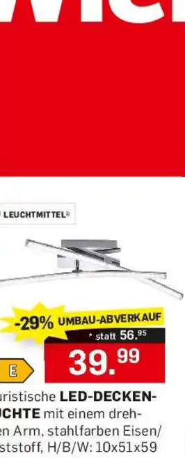 Möbel Ludwig LED-Deckenleuchte Angebot