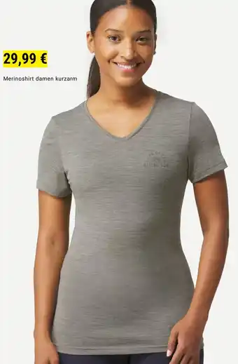 Decathlon Merinoshirt damen kurzarm Angebot